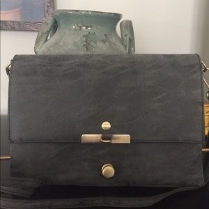 Gray Clutch with Straps